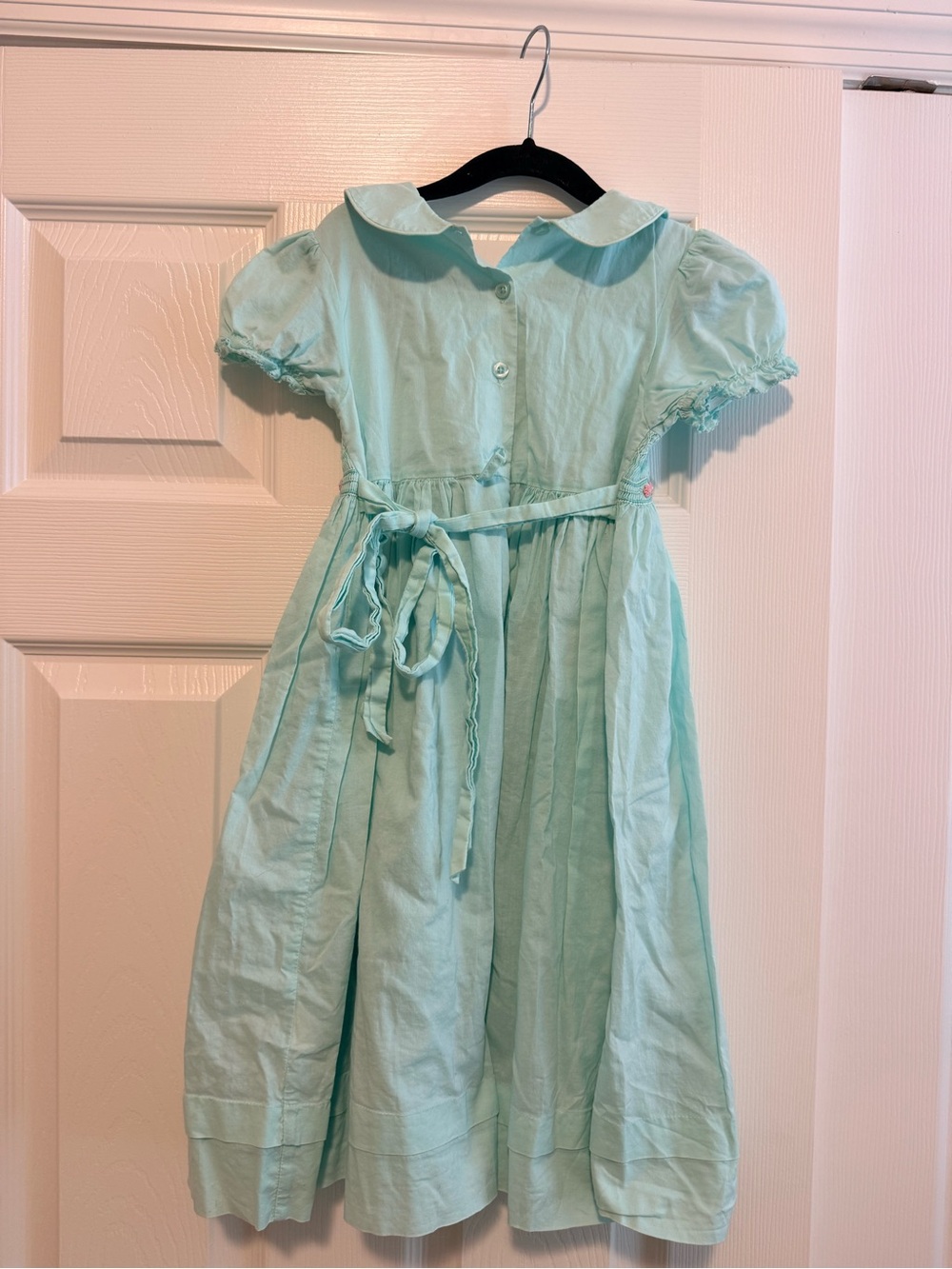 marmellata Smocked Dress with Pink Floral Trim - Picture 5 of 7